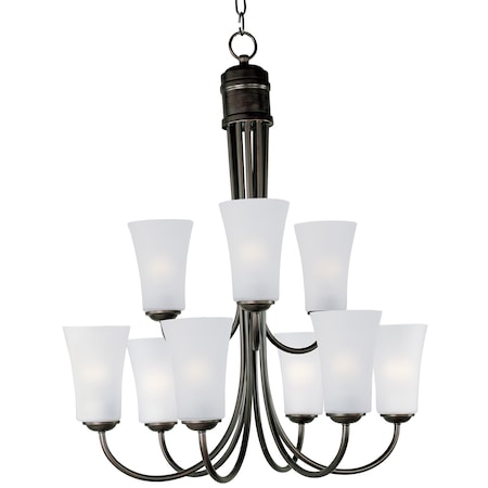 Maxim Lighting Logan 9-Light 28.5" Wide Oil Rubbed Bronze Chandelier 10046FTOI